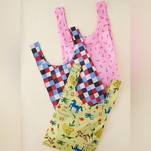 BAGGU Standard Reusable Tote Bag Set Of 3 NWT - Painted Prairie